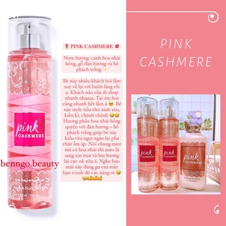 [BILL MỸ] PINK CASHMERE - BỘ XỊT DƯỠNG THỂ THƠM BATH AND BODY WORKS