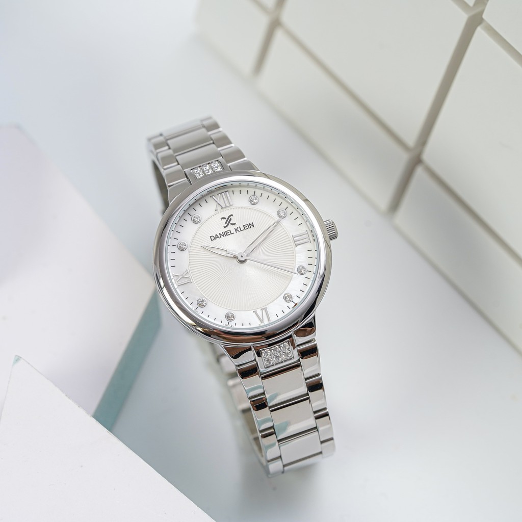 Đồng hồ Nữ Daniel Klein Pearl Inlaid Face Sliver Ladies DK5481 - Lamy watch