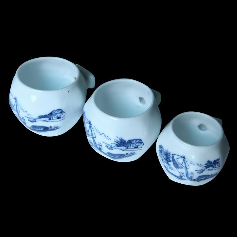 Bộ Bát Giác  gồm 3 Cóng Sứ Cho Chào Mào Siêu Đẹp Cao Cấp - Cóng sứ Chào Mào