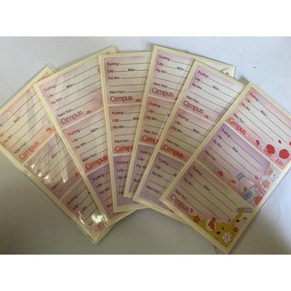 Nhãn vở Campus túi 18 cái
