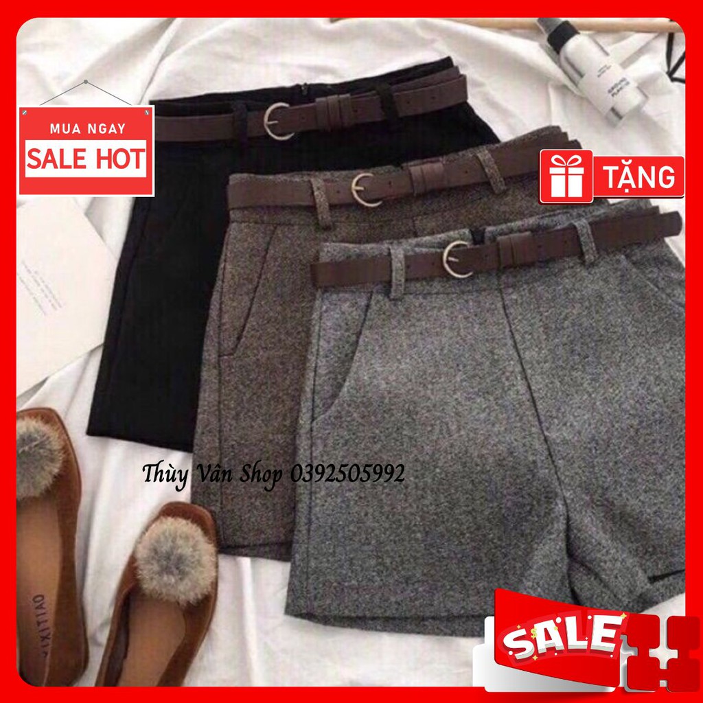 #979 (Sale_ có sẵn) Quần short kèm belt da random hàng Quảng Châu loại 1