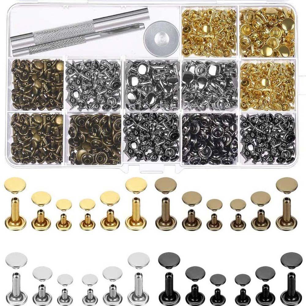 Set 300 Đinh Tán Kim Loại Dùng Để Cố Định Đồ Da Tiện Dụng