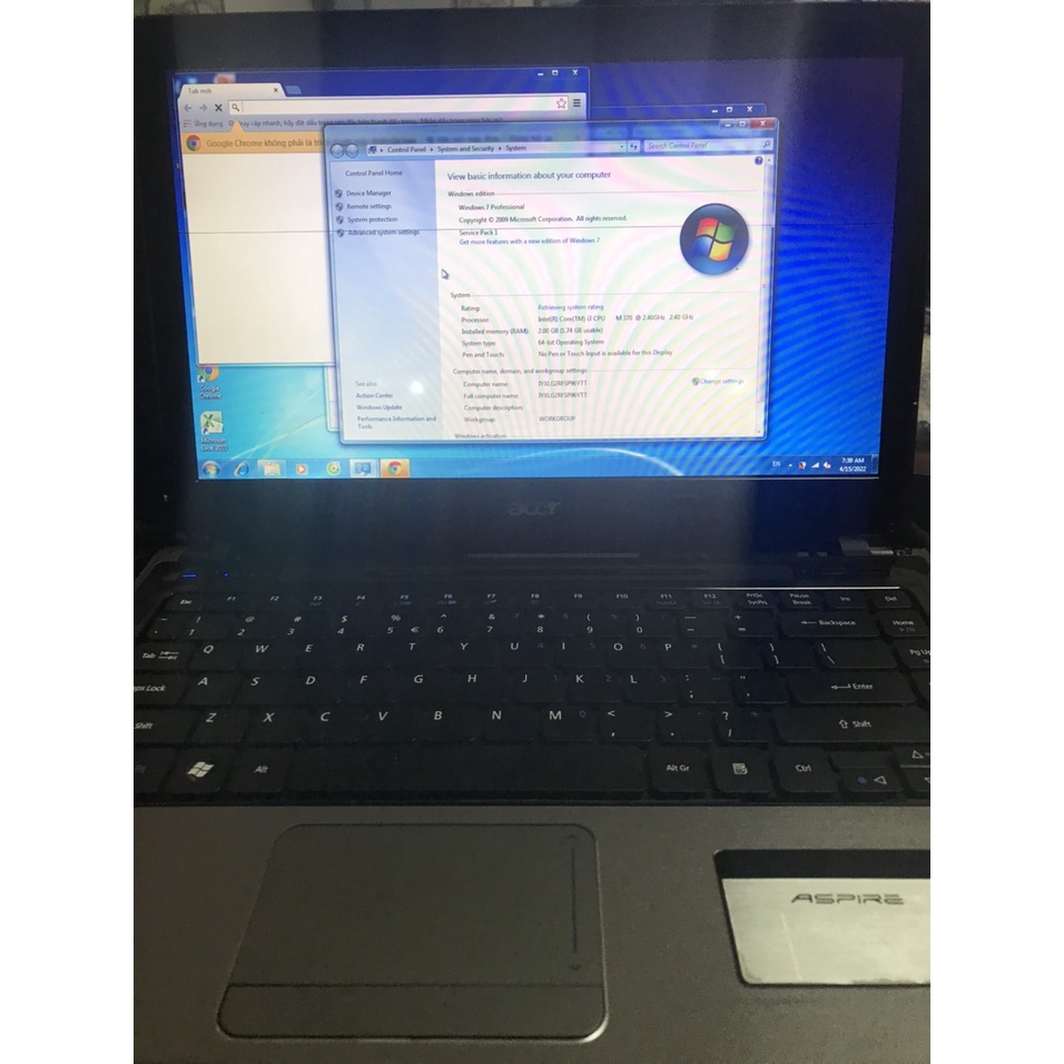 LAPTOP ACER 4745 CORE I3