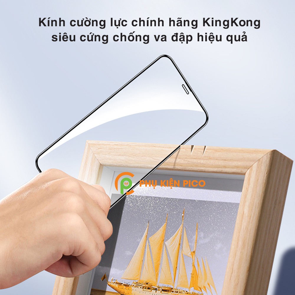 Kính cường lực Iphone 12 chính hãng KingKong độ cứng 9H chống va đập trầy xước full màn hình Iphone 12 / Iphone 11 Pro