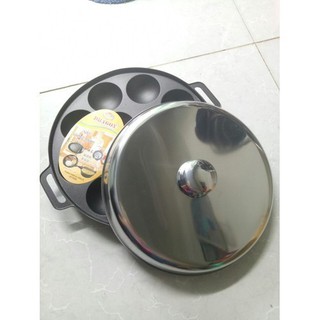 Khuôn Đổ Bánh Khọt 10 lổ Nắp Inox Vạn Lợi hàng loại 1 dày