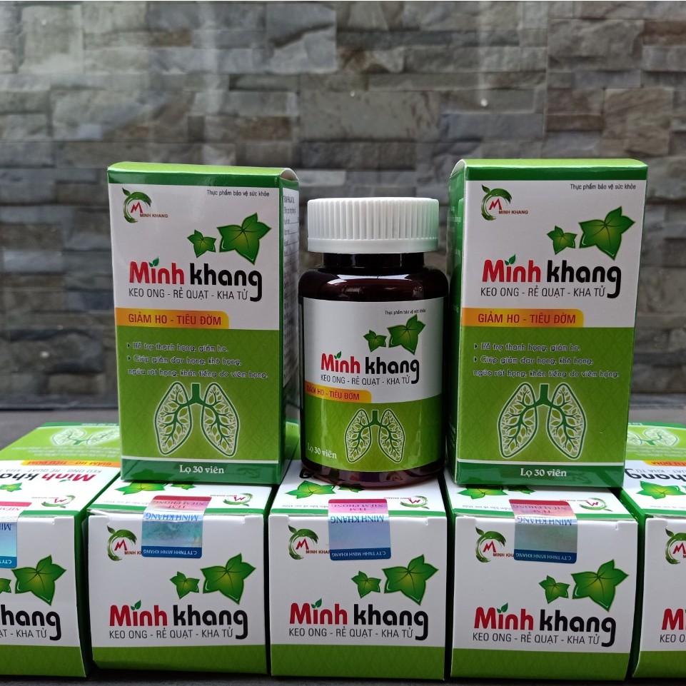 Viên ngậm ho Minh khang - Hỗ trợ giảm ho, đau họng