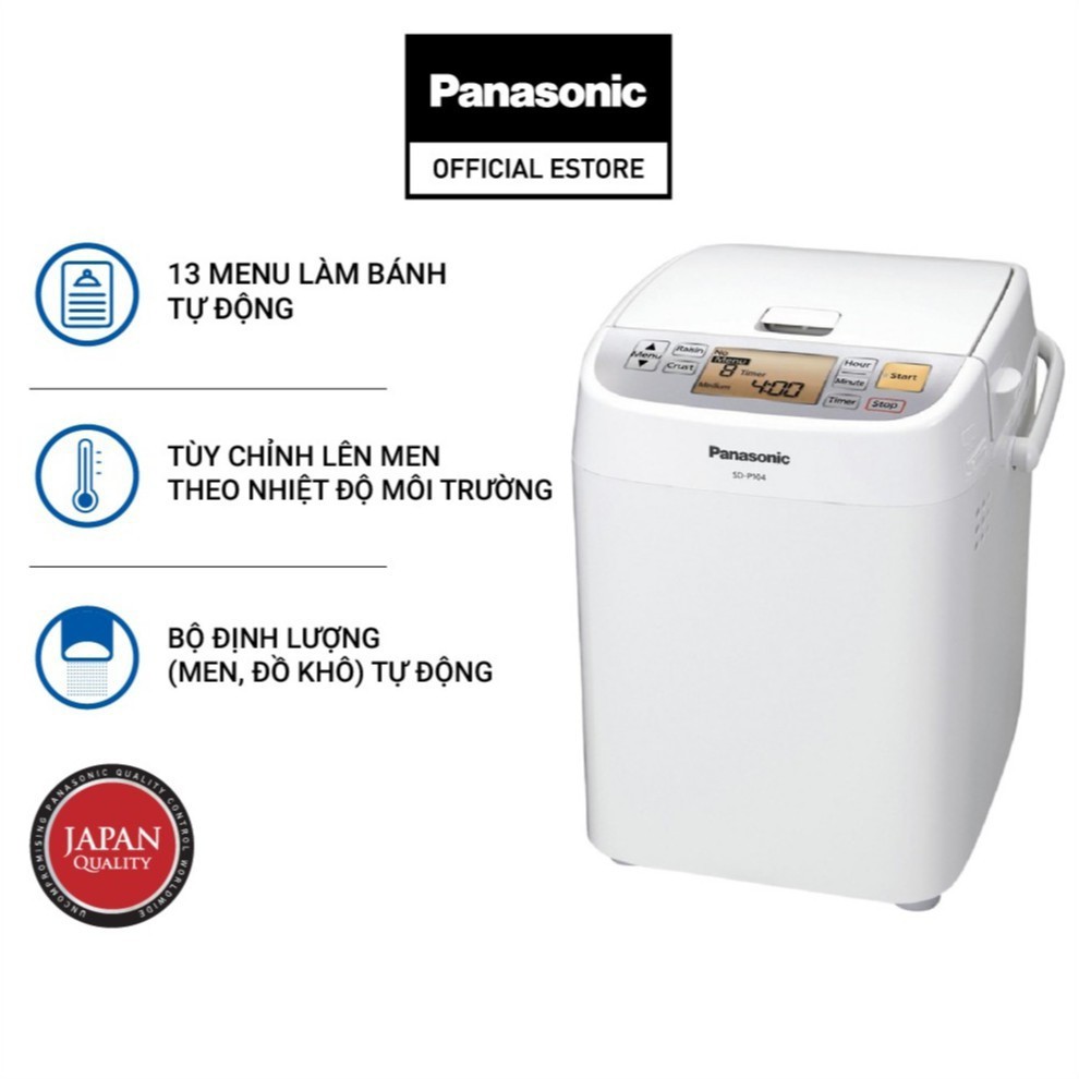 Máy làm bánh mì tự động Panasonic SD-P104WRA 360W - Hàng chính hãng