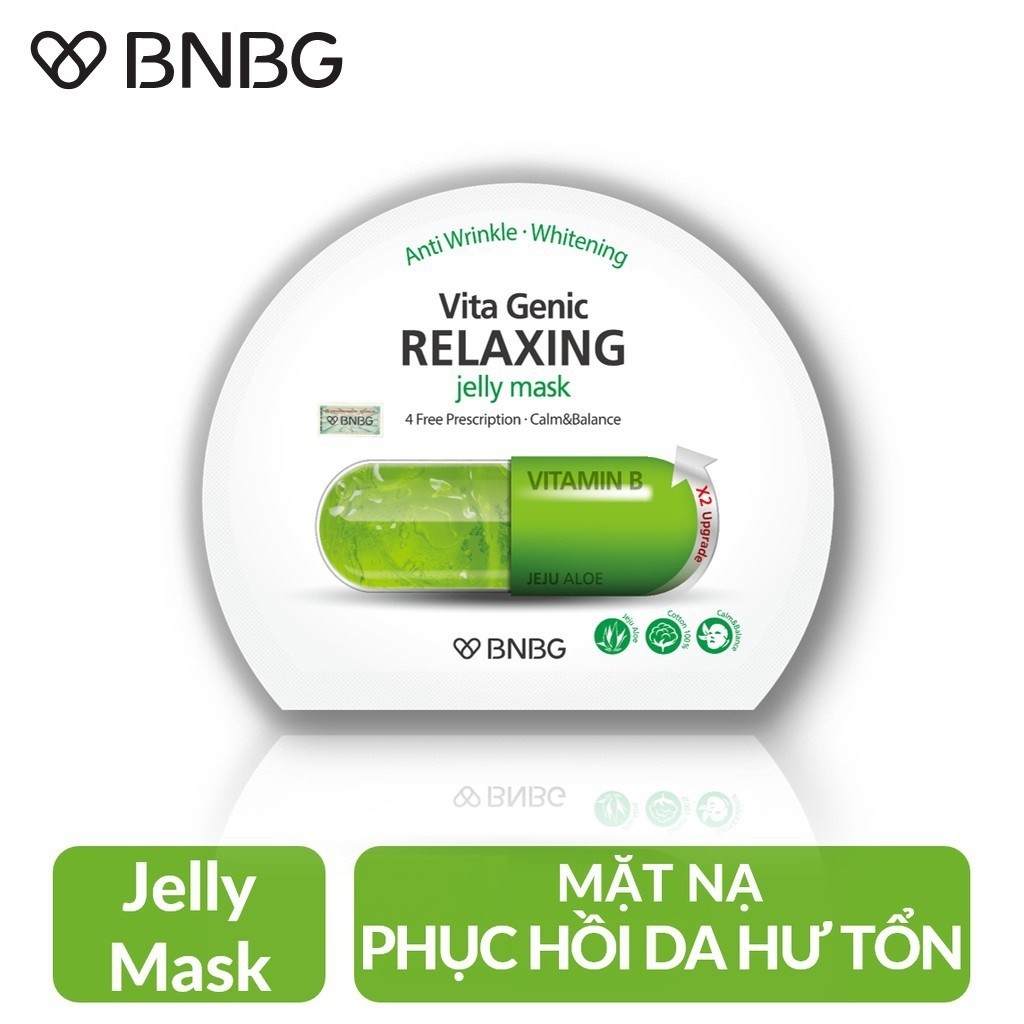 Mặt nạ dưỡng da Thư Giản Và Phục Hồi Da BNBG Vita Genic Relaxing Jelly Mask(Vitamin B) 30ml [BNBG X-LÁ]