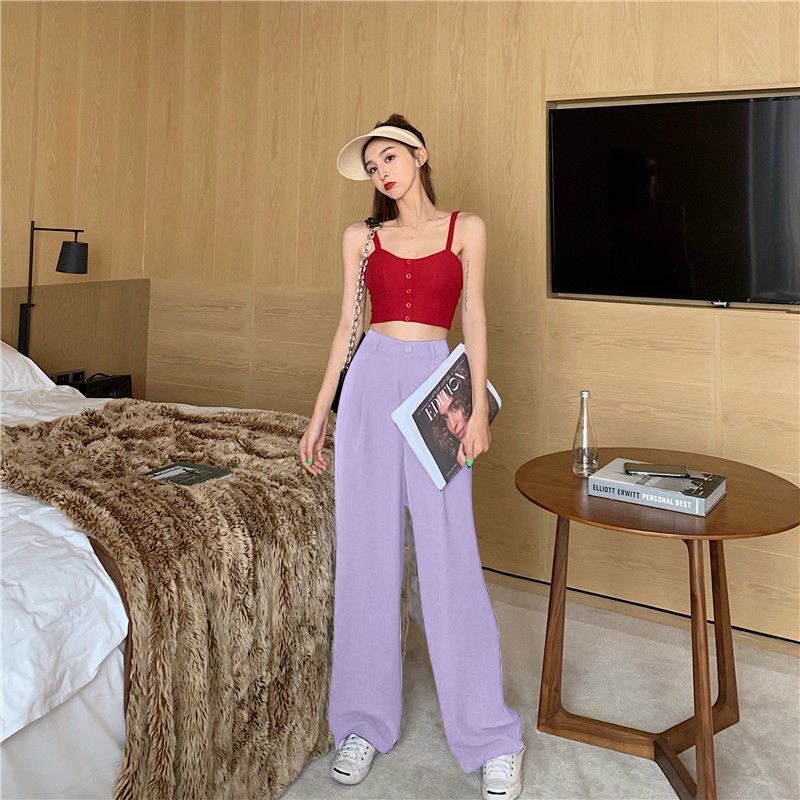 Quần Ống Rộng Culottes Ulzzang, Quần Suông Cập Cao Chất Vải Tuyết Mưa Xuất Hàn Cao Cấp, Mặc Tôn Dáng Cực Xinh
