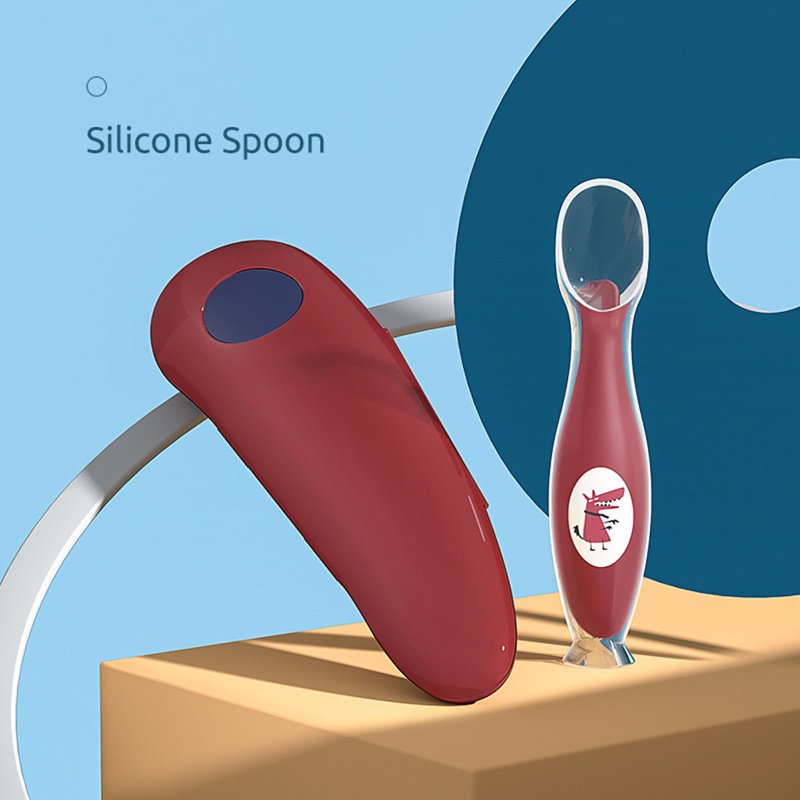 Muỗng Silicon Mềm Tập Ăn Có Giác Hút Dành Cho Bé Sơ Sinh