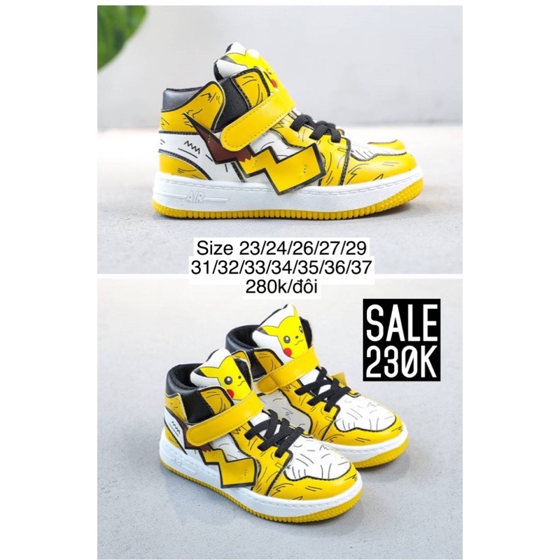 Sneaker Spiderman và pikachu