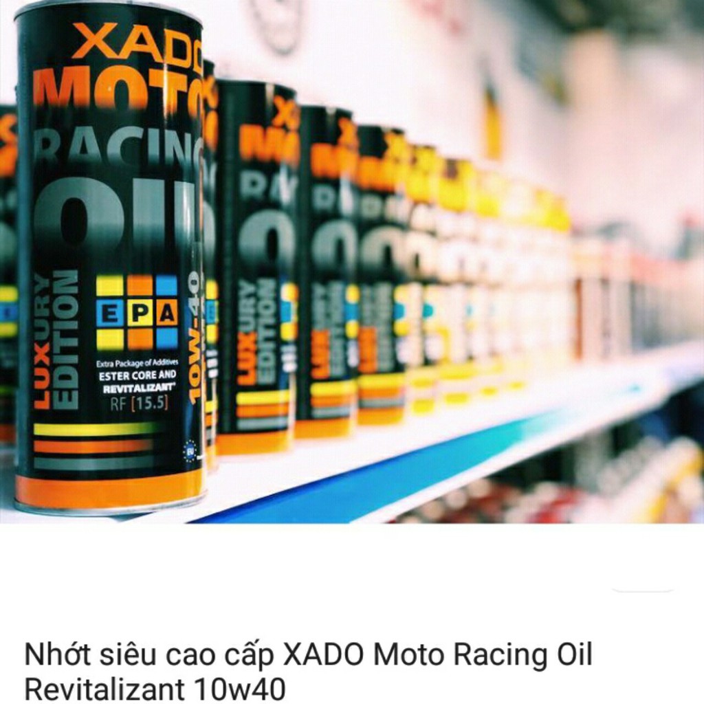 Nhớt XADO RACING - Nhớt siêu cao cấp XADO Moto Racing Oil Revitalizant 10w40