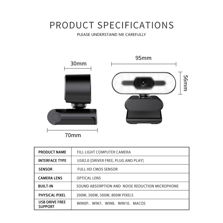 Webcam USB ebcam 1080P Full HD kèm mic cho máy tính Laptop Mac | BigBuy360 - bigbuy360.vn