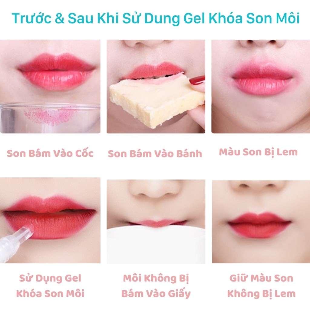 Gel Khóa Son Môi KIM HOME Chống Trôi Bền Màu