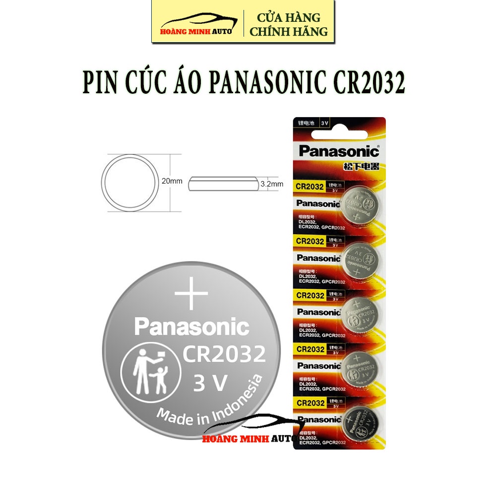 Pin Chìa khoá điều khiển Ô Tô - Pin cúc áo Panasonic CR2032 / CR2025 / CR1620 / CR2016 / CR2450