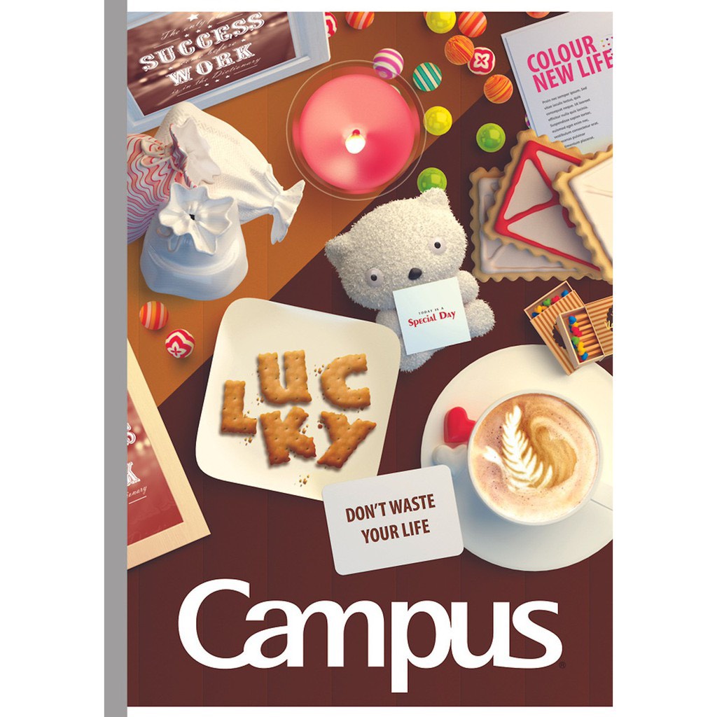 Vở kẻ ngang campus 120 trang gift (Lốc 10 quyển)