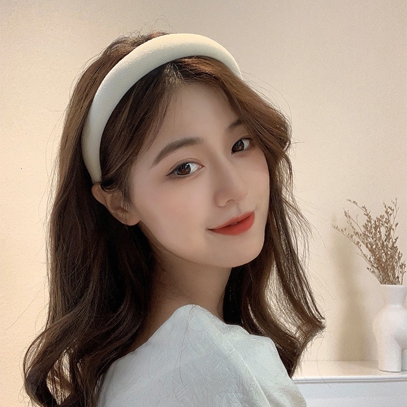 Băng đô cài tóc dày dặn màu sắc dễ thương phong cách Hàn quốc chất lượng cao