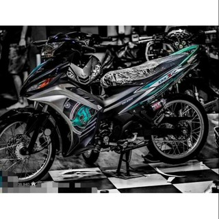 Tem rời Candy xe Exciter 135 bạc xanh đen (bộ)