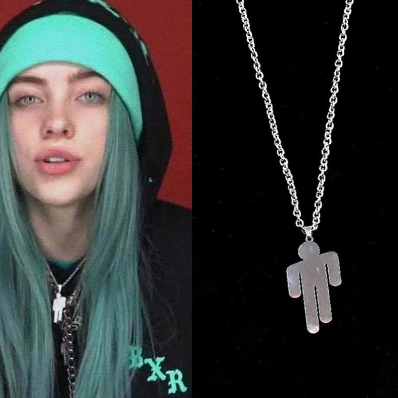 Dây chuyền thép titan có mặt phong cách Billie Eilish thời trang hip hop đường phố cho nam và nữ