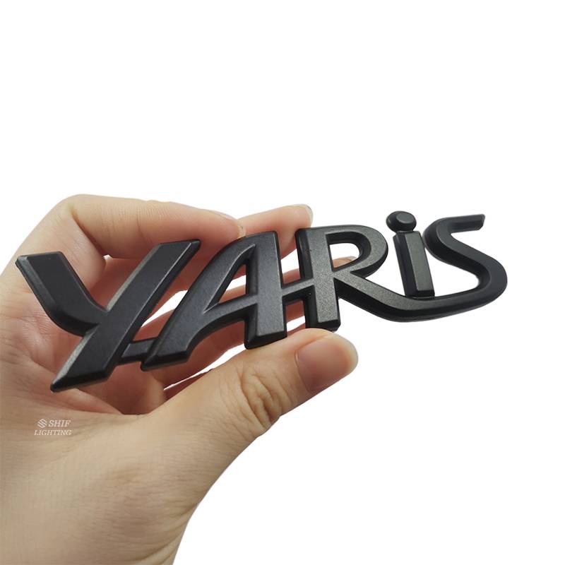 1 Miếng Dán Logo Bằng Nhựa Abs Màu Đen Cho Xe Hơi Toyota Yaris