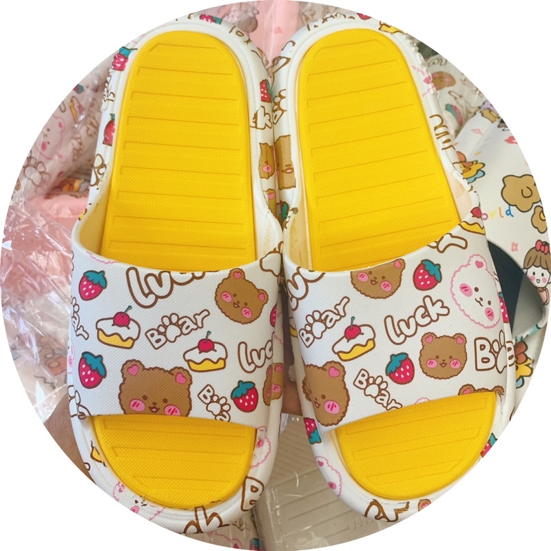 [HOT] DÉP NHỰA QUAI NGANG PVC HOẠ TIẾT CUTE