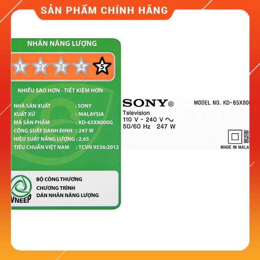 [BMART] Smart Tivi Sony 65 inch UHD 4K KD-65X8500G Android 8.0, Điều khiển giọng nói, Hàng Chính Hãng | BigBuy360 - bigbuy360.vn