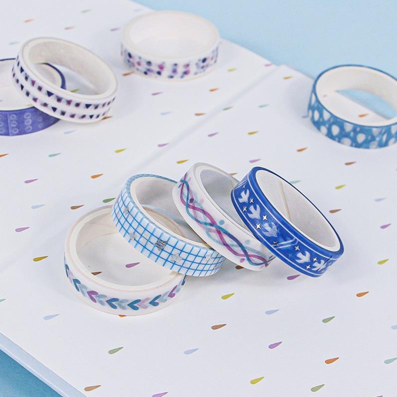 12 Băng dính washi tape 1cm x 3m nhiều mẫu cute