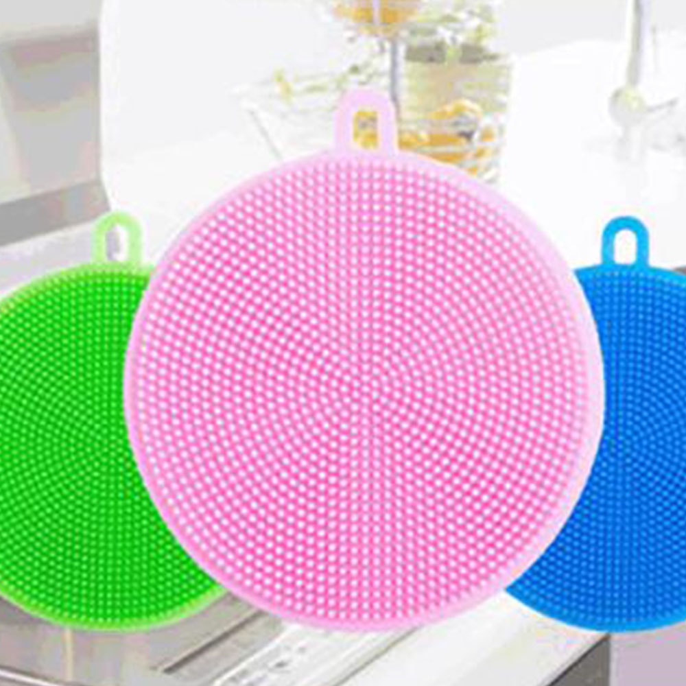Miếng Rửa Chén Bằng Silicone Chống Dính Dầu Tiện Dụng