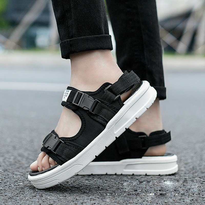 (Có 2 Màu) Sandal nữ nam 2 quai Khóa Bấm cao cấp Fullsize 35-44 - dép quai hậu học sinh mới về 2021