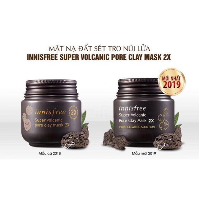 🌱🌱MẶT NẠ ĐẤT SÉT INNISFREE JEJU VOLCANIC PORE CLAY MASK 2X🌱🌱