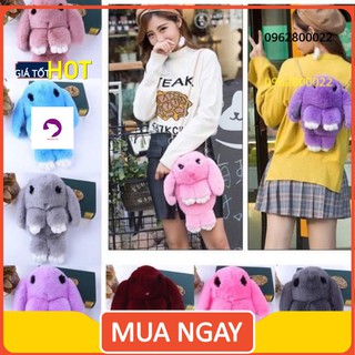 Túi đeo chéo nữ thỏ bông xinh xắn hàng quảng châu cao cấp