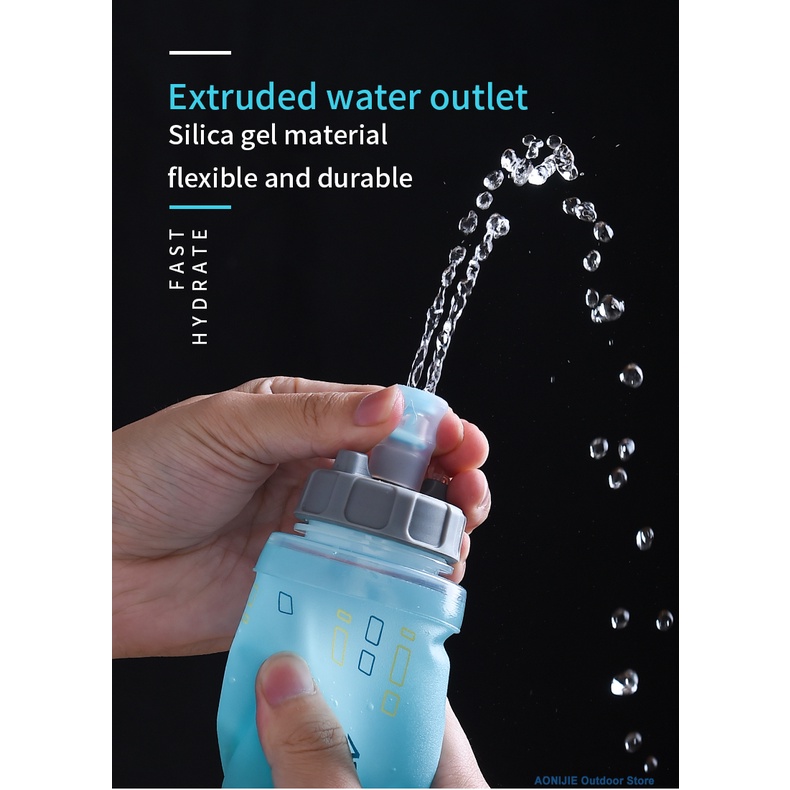 Bình nước mềm AONIJIE SD24 500ml không chứa BPA đầu xoay/ đầu kéo tiện lợi