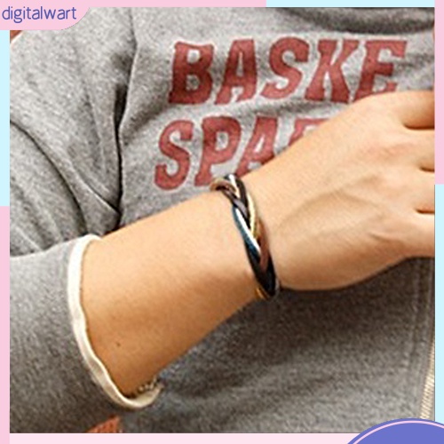 Vòng Tay Bện Dây Giả Da Thời Trang Unisex