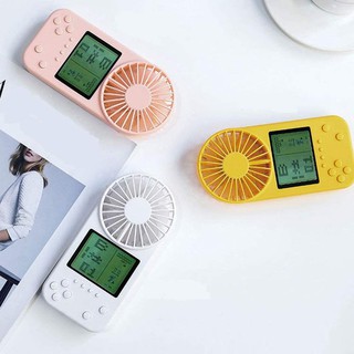 Quạt mini máy chơi game cầm tay máy chơi game cầm tay trẻ em quạt cầm tay máy chơi game usb treo cổ quạt