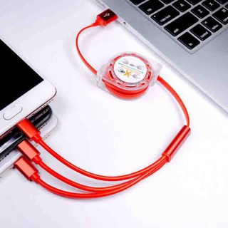 Dây Sạc Rút Đa Năng 3 Đầu