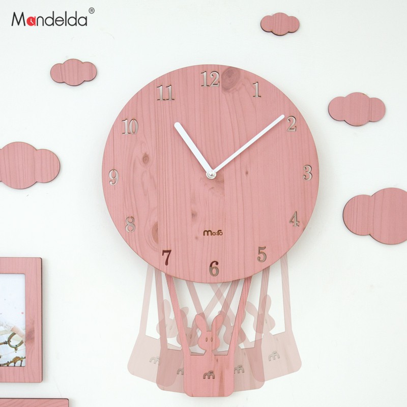 Đồng hồ treo tường - MANDELDA P06 - Phong cách dễ thương cho phòng ngủ của bé