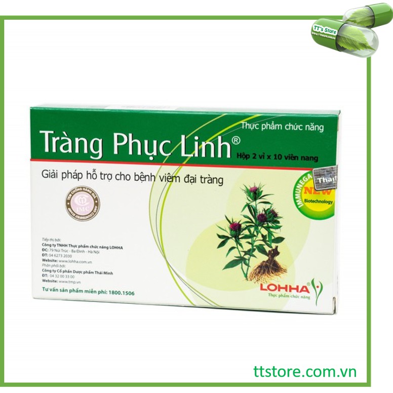 [Mẫu mới] Tràng Phục Linh (Hộp 20 viên/ Lọ 80 viên) - Hỗ trợ viêm đại tràng