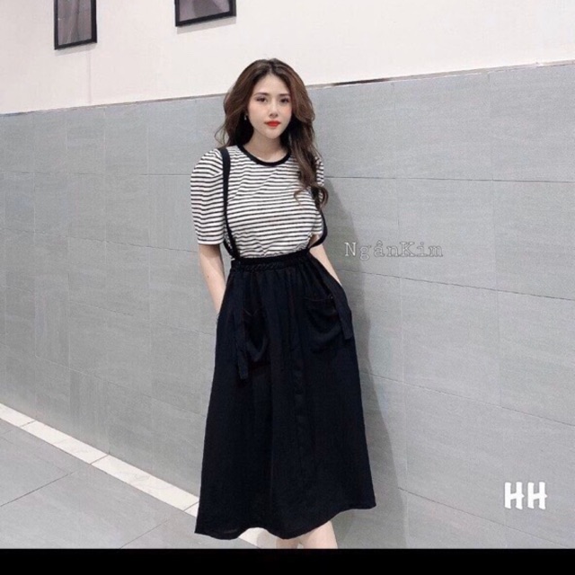 Set áo Đầm Yếm 2 dây