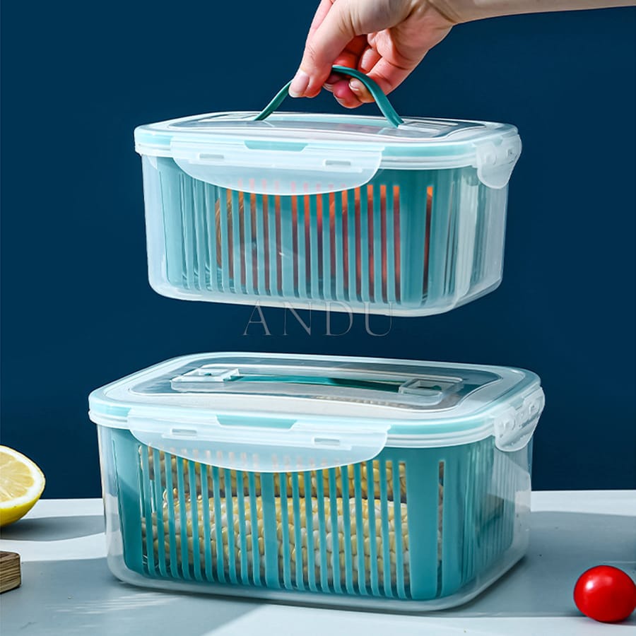 Hộp Đựng Đồ Bảo Quản Tủ Lạnh - Bộ 5 Hộp Đựng Đồ Tủ Lạnh Đa Năng Thông Minh Cao Cấp