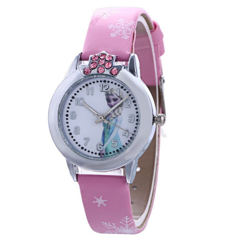 Đồng hồ đeo tay họa tiết hoạt hình nữ hoàng băng giá dành cho bé | BigBuy360 - bigbuy360.vn