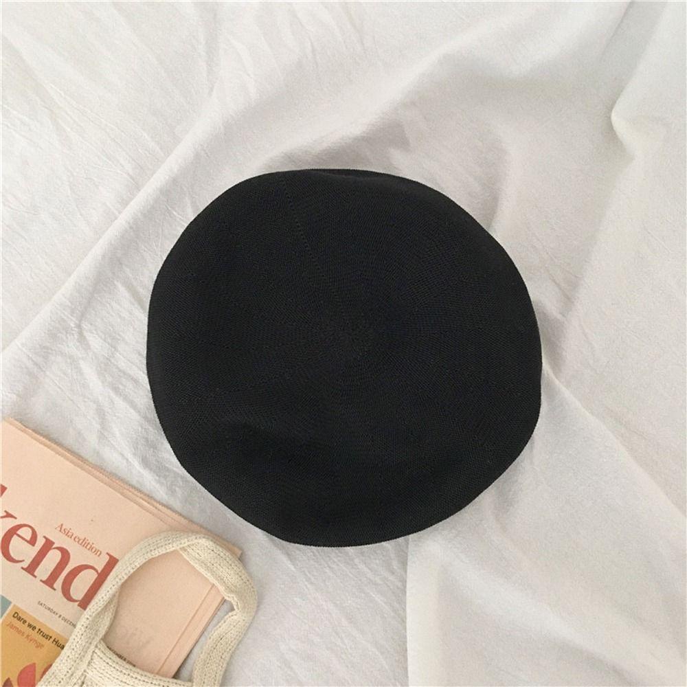Mũ Beret Thoáng Khí Màu Sắc Đơn Giản Cho Nữ