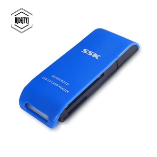 Đầu đọc thẻ ssk scrm331 usb 3.0 phù hợp với tf/sd tốc độ cao 2 trong 1 tiện lợi