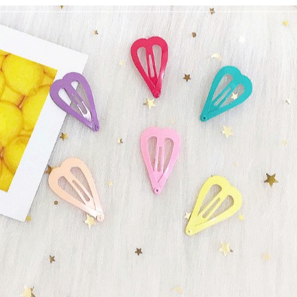 Set 10 kẹp ghim kẹp mái nhiều màu cho bé