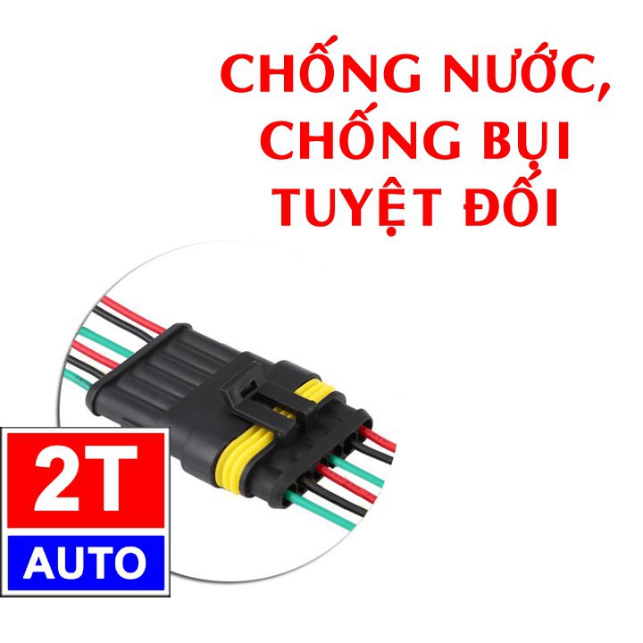 [LOẠI ĐẤU SẴN DÂY] Đầu jack giắc nối dây điện 6 chân chống nước dùng cho xe máy xe hơi ô tô:   SKU:311-1