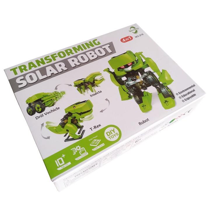 Bộ lắp ráp Transforming Solar Robot 4 in 1 dùng năng lượng mặt trời