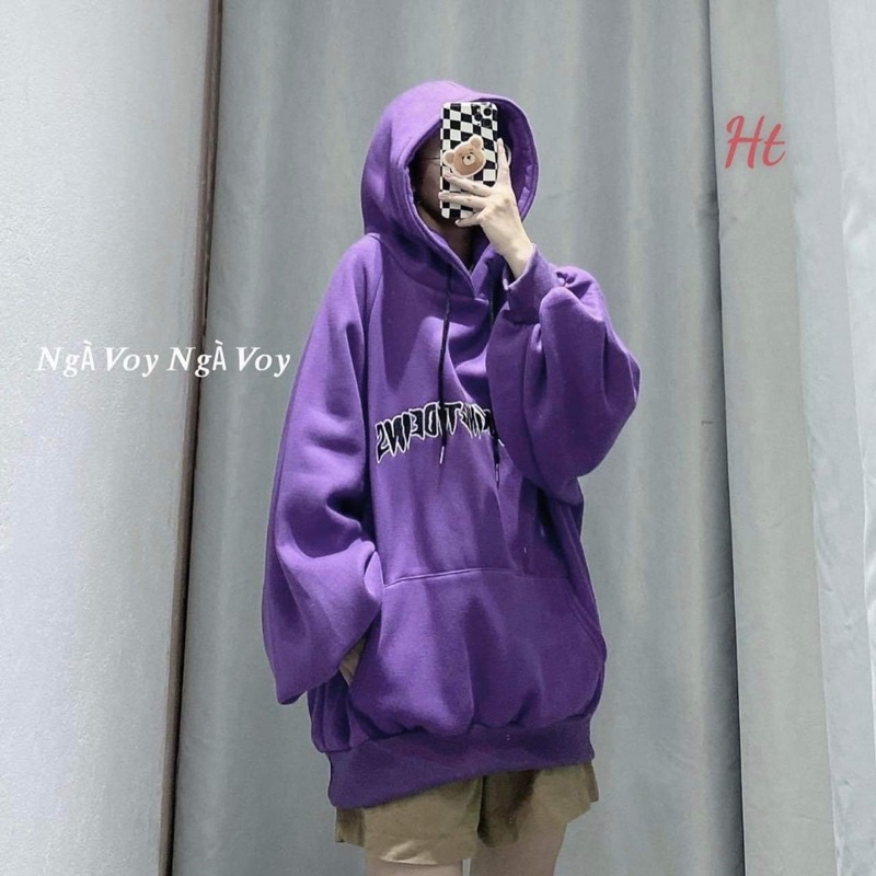 Áo hoodie FU chữ ngực HT12 ba màu