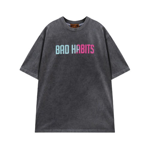 Áo thun bad habits hồng gradient , tee áo phông local brand badhabits tay lỡ full tag nam nữ unisex SATO SHOP
