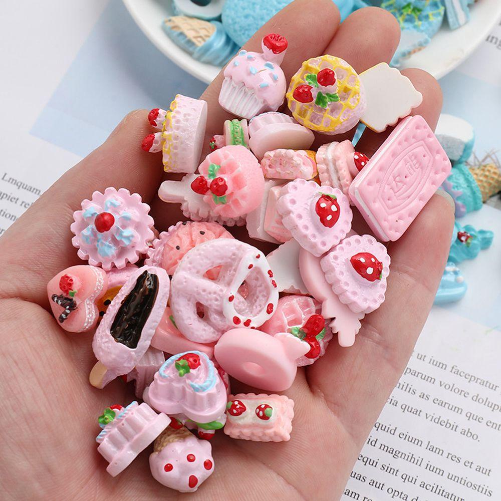 Set 10 Phụ Kiện Trang Trí Móng Tay Hình Bánh Donut 3D Cho Bé Charms