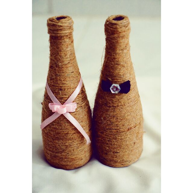 Cặp lọ handmade cô dâu chú rể ( trang trí bàn tiệc)
