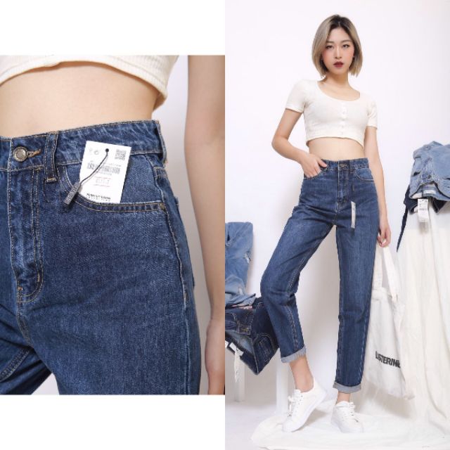 QUẦN JEAN BOYFRIEND FORM DÀI COTTON KHÔNG CO GIÃN | BigBuy360 - bigbuy360.vn